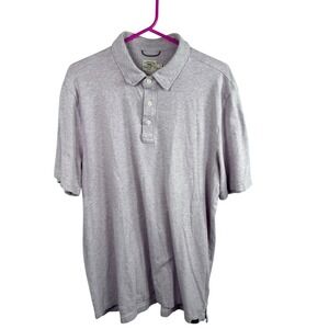 Faherty‎ Polo Shirt Mens Large Lavender Heather Stretch Modal Blend Soft Knit